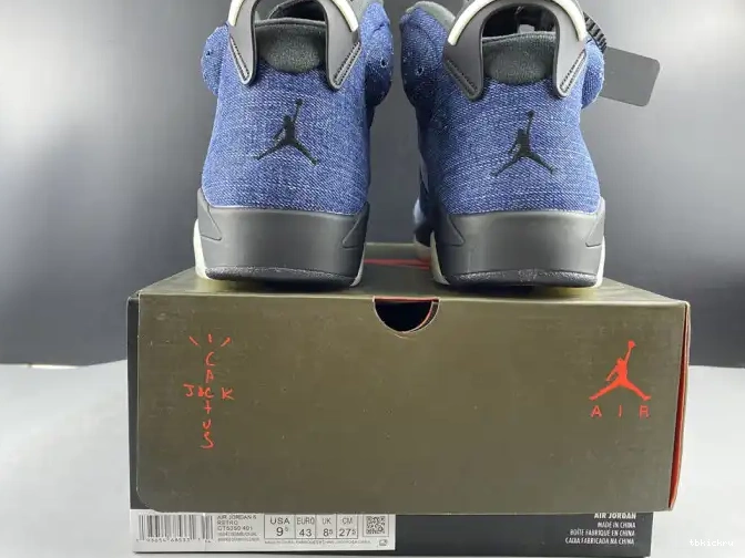 Rep TBK Washed 6 CT5350-401 Air Jordan Denim 0419